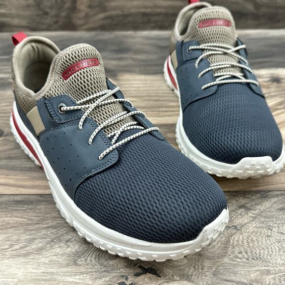 Skechers Relaxed Fit Solvano Caspian Navy Comfort Sneakers Athletic Shoes 11 45 - Picture 3 of 13